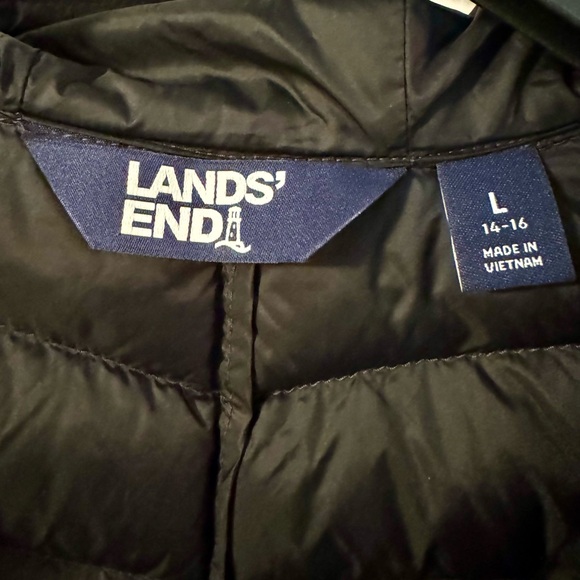 Lands’ End Women’s Wanderweight Packable Down Hooded Jacket - Picture 8 of 11